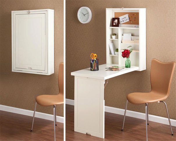 Decoração de apartamentos pequenos - mesa para escritório